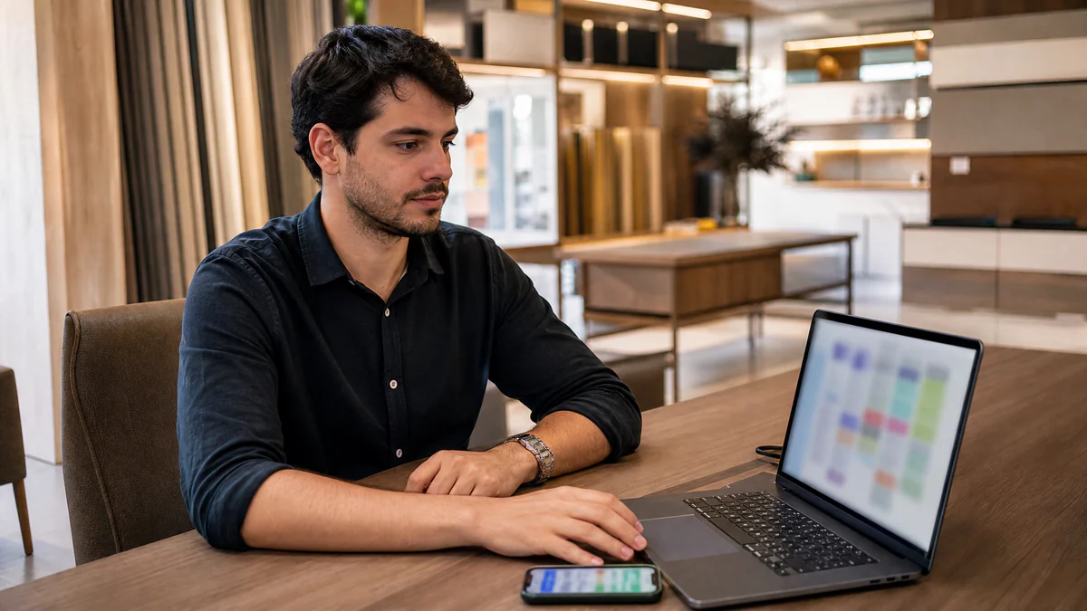 Quadro Kanban de CRM com clientes do WhatsApp organizados em etapas
